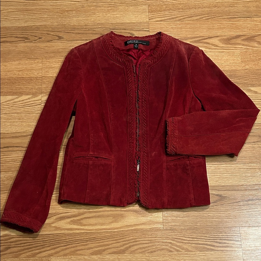 Kasper Women's Red Leather Jacket